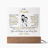 Daughter Acrylic Gift From Mom, Birthday, Graduation & Christmas Gift